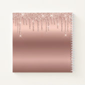 Carnet Parties scintillant d'or rose 75e anniversaire de (Dos)