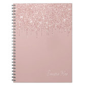Carnet Parties scintillant d'or Rose couleur rose pâle pe (Devant)