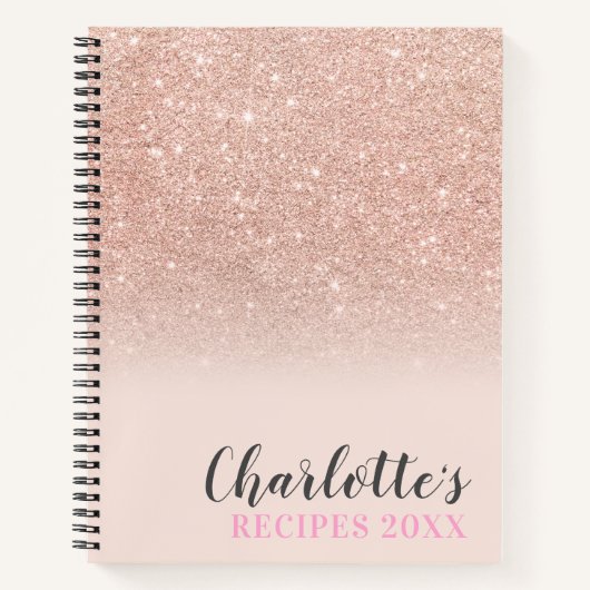 Carnet parties scintillant d'or rose ombre scintillante r (Devant)