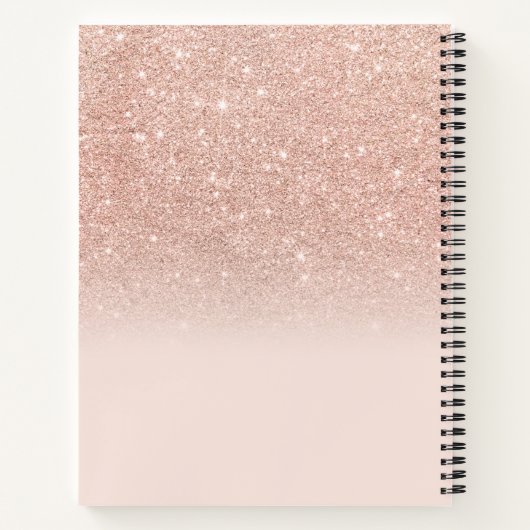 Carnet parties scintillant d'or rose ombre scintillante r (Dos)