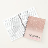 Carnet parties scintillant d'or rose ombre scintillante r (Intérieur)