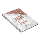 Carnet Parties scintillant d'or Rose personnalisée | Bébé (Côté Droit)