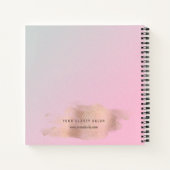 Carnet parties scintillant d'or rose rose tendance maquil (Dos)