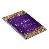 Carnet Parties scintillant d'or Royal violet 40e annivers (Côté Droit)