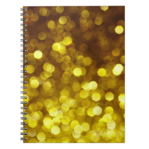 Carnet Parties scintillant d'or : texture festive de Noël