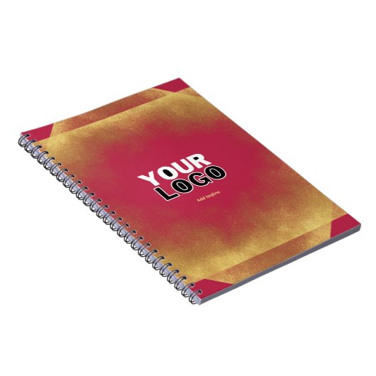 Carnet Parties scintillant d'or Viva Magenta Fab Logo et (Côté Droit)