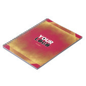 Carnet Parties scintillant d'or Viva Magenta Fab Logo et (Côté gauche)