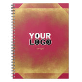 Carnet Parties scintillant d'or Viva Magenta Fab Logo et (Devant)