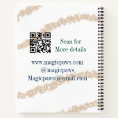 Carnet Parties scintillant dorée pattes animal salon ajou (Dos)