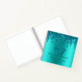 Carnet Parties scintillant Drift Turquoise Pieds Baby sho (Intérieur)