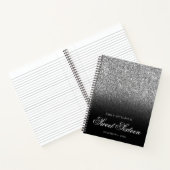 Carnet Parties scintillant en argent Black Ombre Sweet si (Intérieur)