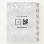 Carnet Parties scintillant en argent Code QR promotion du (Dos)