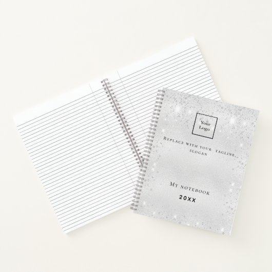 Carnet Parties scintillant en argent Code QR promotion du (Intérieur)