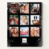 Carnet Parties scintillant en argent noir photo collage m (Dos)