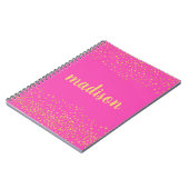 Carnet Parties scintillant en or Glam Confetti | Spirale  (Côté gauche)