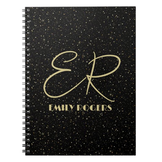 Carnet Parties scintillant en or glam et scintille sur im (Devant)