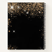Carnet Parties scintillant en or noir nom de monogramme g (Dos)