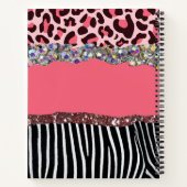 Carnet Parties scintillant en or pour fille Rose Rose (Dos)