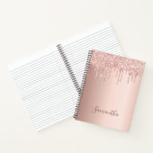 Carnet parties scintillant en or rose goutte glam girly n (Intérieur)