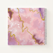 Carnet Parties scintillant en or rose pâle Agate Monogram (Dos)