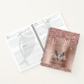 Carnet Parties scintillant en or rose rose moderne person (Intérieur)