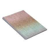 Carnet Parties scintillant étincelante en bronze rose (Côté Droit)
