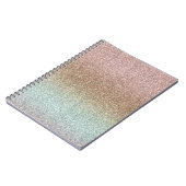 Carnet Parties scintillant étincelante en bronze rose (Côté gauche)