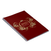 Carnet Parties scintillant Faux Rouge Et Or Fille Cadre F (Côté Droit)