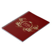 Carnet Parties scintillant Faux Rouge Et Or Fille Cadre F (Côté gauche)