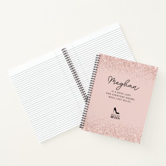 Carnet Parties scintillant floue Boss Lady Règles personn (Intérieur)