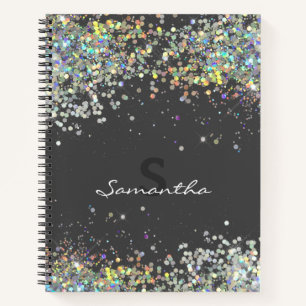 Carnet Parties scintillant Girl Nom personnalisé Monogra