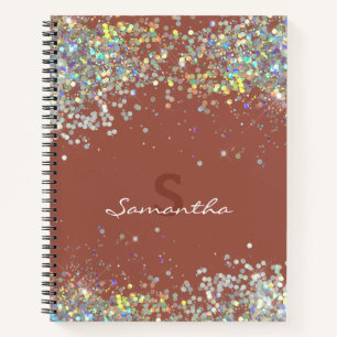 Carnet Parties scintillant Girl Nom personnalisé Monogra