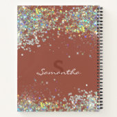 Carnet Parties scintillant Girl Nom personnalisé Monogram (Dos)
