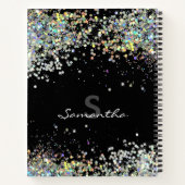 Carnet Parties scintillant Girl Nom personnalisé Monogram (Dos)