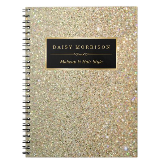 Carnet Parties scintillant Gold branchée Sparkles Makeup (Devant)