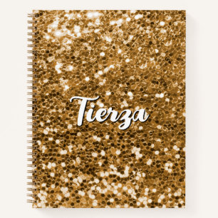 Carnet Parties scintillant Gold Chunky personnalisée
