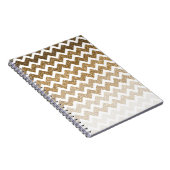 Carnet Parties scintillant Gold Faux Chevron Ombre (Côté Droit)