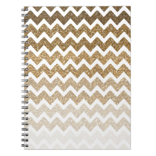 Carnet Parties scintillant Gold Faux Chevron Ombre