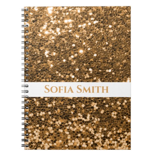 Carnet Parties scintillant Gold personnalisée (Devant)