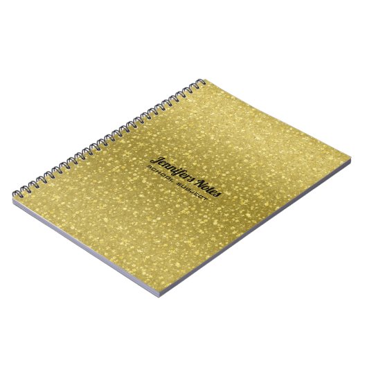 Carnet Parties scintillant Gold Retro Et Étincelles (Côté gauche)