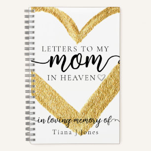 Carnet Parties scintillant Heart Mom Memorial Grief Sympa