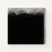 Carnet Parties scintillant holographique noire Notre list (Dos)