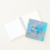 Carnet Parties scintillant holographique Opal Quinceañera (Intérieur)