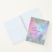 Carnet Parties scintillant holographique Rainbow Pastels  (Intérieur)