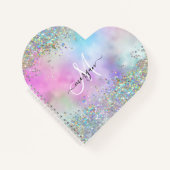 Carnet Parties scintillant holographique Rainbow Pastels  (Devant)