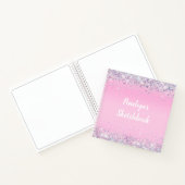Carnet Parties scintillant Holographique rose Monogramme (Intérieur)