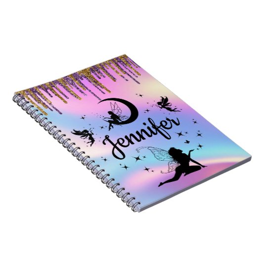 Carnet parties scintillant holographiques personnalisées (Côté Droit)