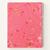 Carnet Parties scintillant liquide moderne avec nom Recet (Dos)