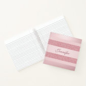 Carnet Parties scintillant Look Rose or couleur manuscrit (Intérieur)