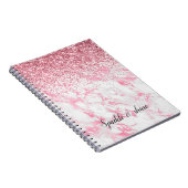 Carnet Parties scintillant Marbre blanc rose (Côté Droit)